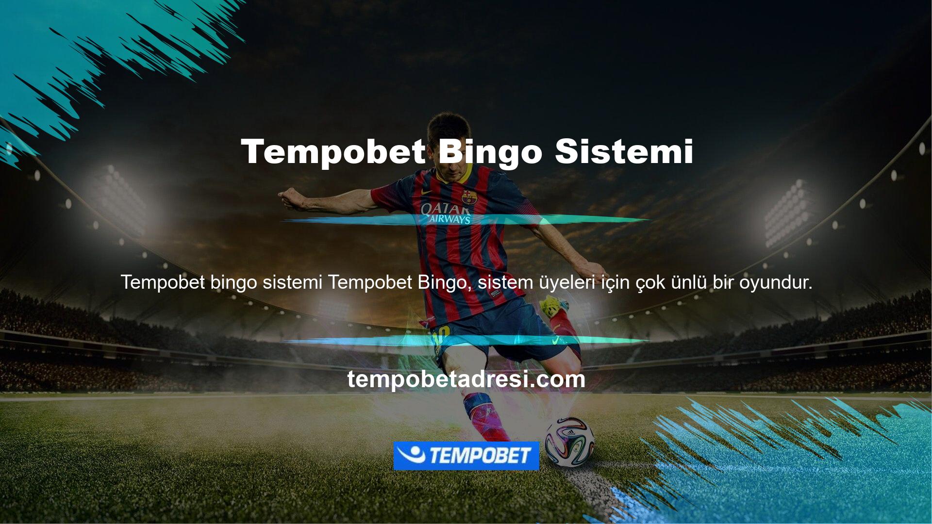 Ve tahmin et ne oldu? Bingo meraklıları canlı bingo oyunlarına bahisler bile yapabilirler! Yüksek kazançlar için Tempobet bahis alanının güvenilir ve kaliteli platformunda bingo oynayın
